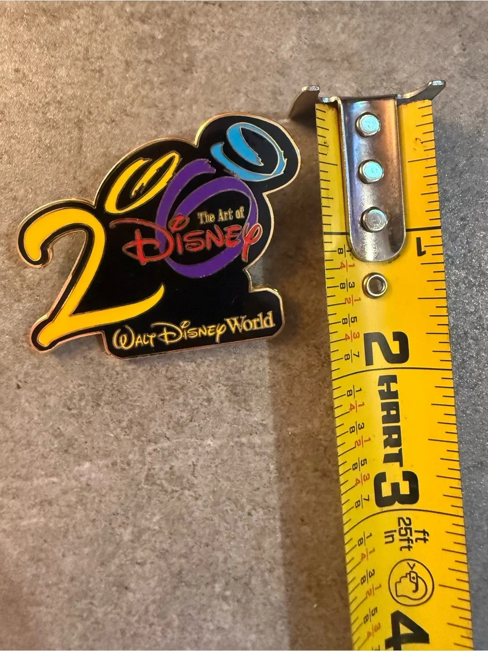 Disney 2000 Commemorative Pin - Black, Yellow, Purple, Blue, Red